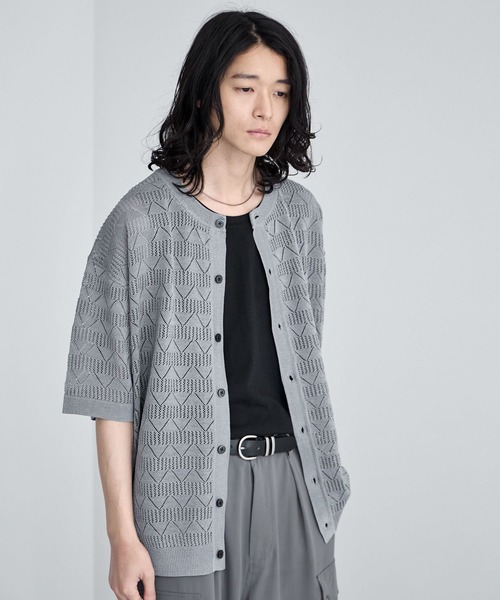 RAGEBLUE（レイジブルー） カーディガン Lace Knitting Knit Crew