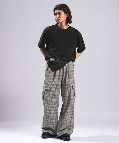RAGEBLUE（レイジブルー） ワイドパンツ カーゴパンツ Check Pattern