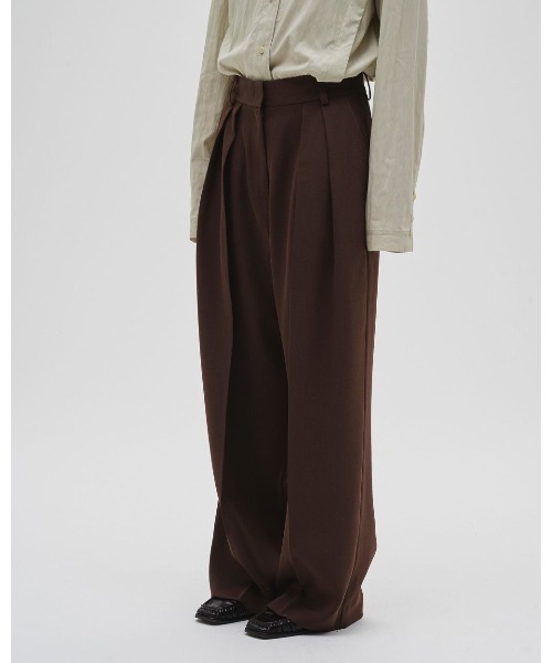 ワイドパンツ パンツ TODAYFUL Tuck Wide Trousers レディースの画像
