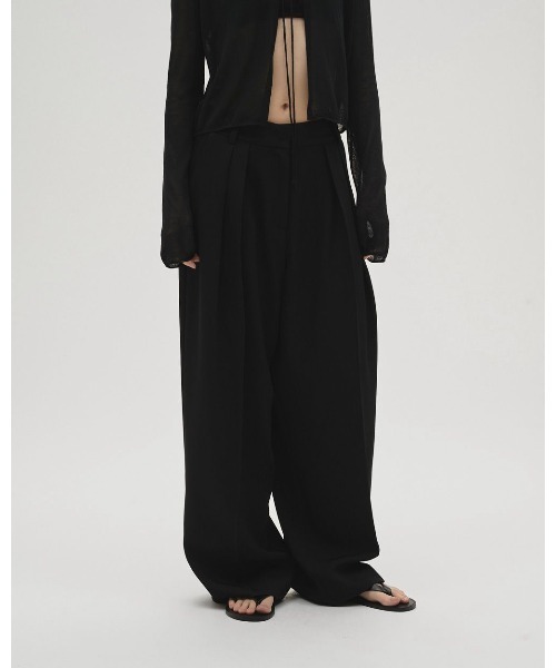ワイドパンツ パンツ TODAYFUL Tuck Wide Trousers レディースの画像