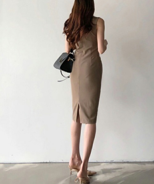 「COCOMOMO」 ノースリーブワンピース L ブラック レディース_画像2