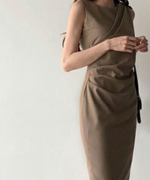 「COCOMOMO」 ノースリーブワンピース L ブラック レディース_画像8