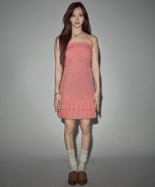 CeLess ワンピース 夏 Sleeveless Tiered Mini Dress / ノースリーブ