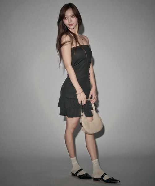CeLess ワンピース 夏 Sleeveless Tiered Mini Dress / ノースリーブ