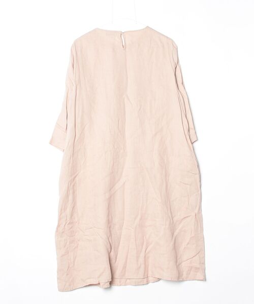 「fog linen work」 7分袖ワンピース - ベージュ レディース_画像2