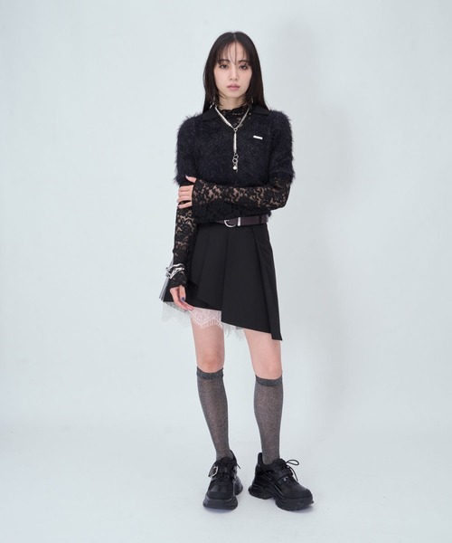 HARE（ハレ） スカート 2WAYレースプリーツミニスカート(HARE