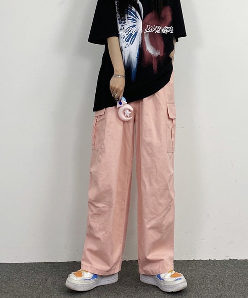 「ANOTHER S」 カーゴパンツ L ピンク レディース_画像2
