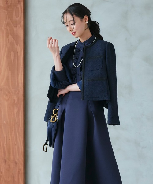「RUIRUE BOUTIQUE」 長袖ブラウス M ダークネイビー レディース_画像4