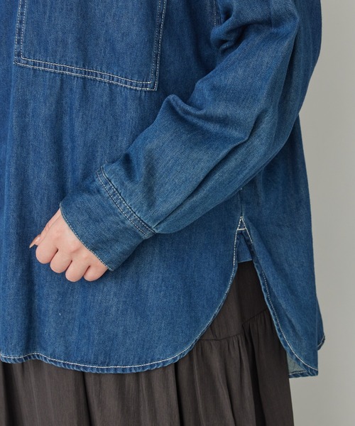un dix cors ブラウス シャツ デニムビックシャツ レディース