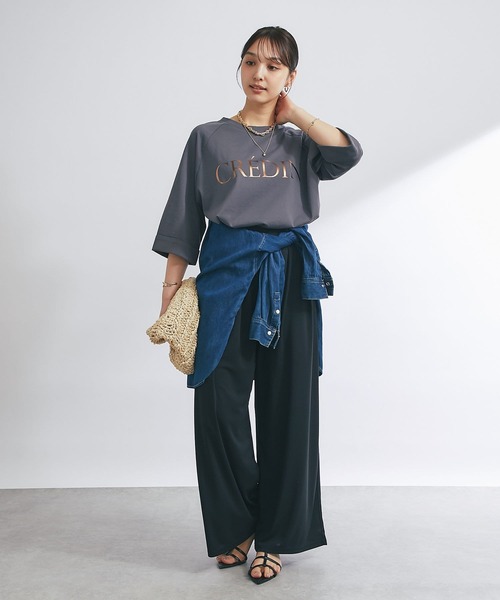 アンディコール ＊　新品✨　デニムシャツ　綿100％　(38)　長袖 un dix cors ブラウス シャツ デニムビックシャツ レディース