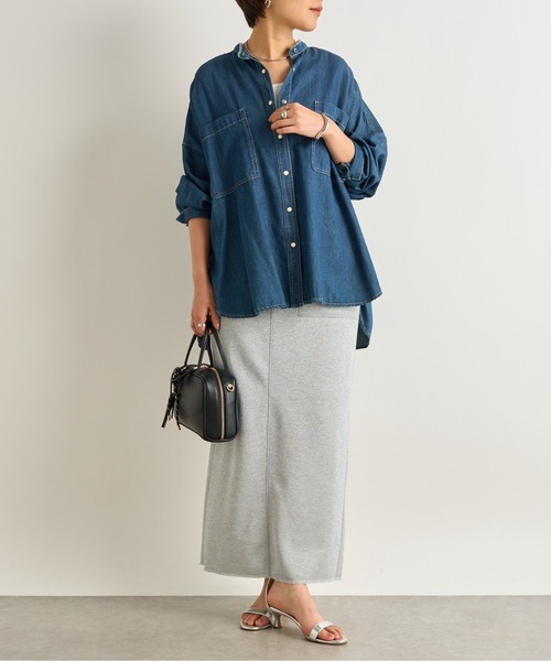 un dix cors デニムシャツ un dix cors ブラウス シャツ デニムビックシャツ レディース