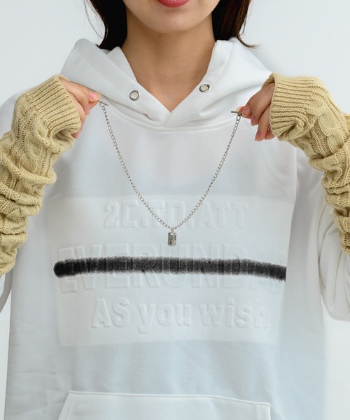 Alite cloth ニット セーター ライン＆ロゴ入りネックレス付き