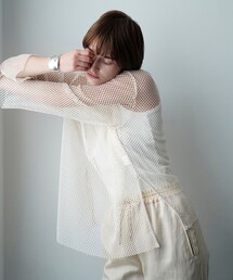 FREAK'S STORE tシャツ CLANE/クラネ WIDE MESH TOPS/ワイド