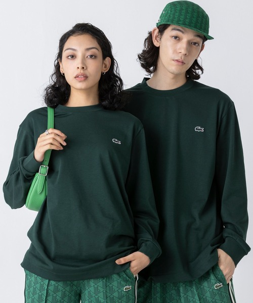 tシャツ ベーシックロングスリーブT「接触冷感/洗濯機で洗える」 レディース LACOSTE tシャツ ベーシックロングスリーブTシャツ メンズ
