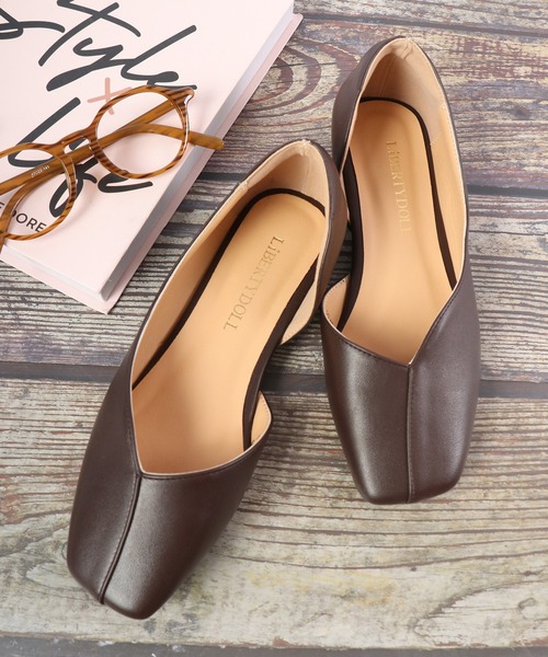 ソールカラーフラットパンプス la primavera online store