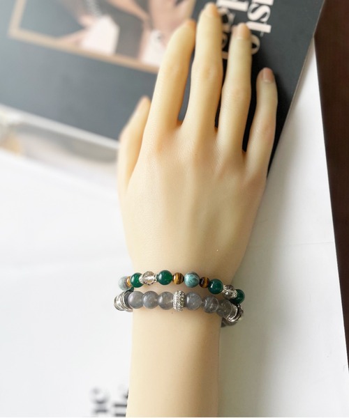 TAI/タイGREEN TURQUOISEブレスレット 2本セット TAI/タイ】GREEN TURQUOISE 3 ブレスレット（ブレスレット