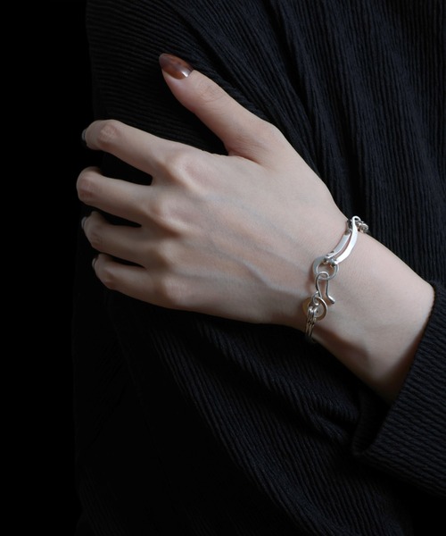 ヤーカ 多パーツダブルラインバングル YArKA バングル 「YArKA/ヤーカ」assembly parts double line bangle
