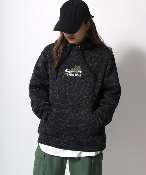 CONVERSE（コンバース） パーカー ニットフリース 裏起毛 ワンポイント