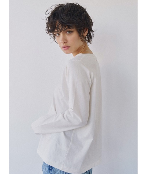 ALEXIA STAM（アリシアスタン） tシャツ Basic V Neck Long Sleeve Tee