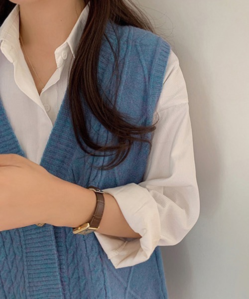 miniministore（ミニミニストア） ベスト ジレ Vネック ニットベスト