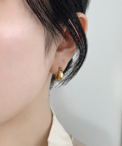【WING BLING】14k post Stedy Pearl Drop Onetouch Ring ピアス WING BLING】14k post Stedy Pearl Drop Onetouch Ring ピアス