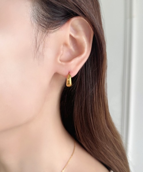 wing bling☆[14Kpost] FIARO heart onetouch earring ピアス les bon bon｜heart stud pierce ピアス パール ハートモチーフ