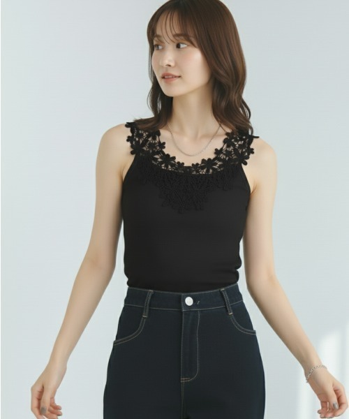 FUNALIVE（ファンアライブ） タンクトップ ノースリーブ 「上品な花柄