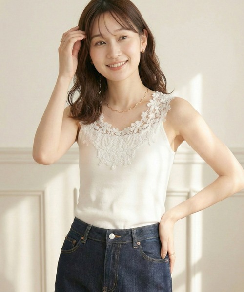 FUNALIVE（ファンアライブ） タンクトップ ノースリーブ 「上品な花柄