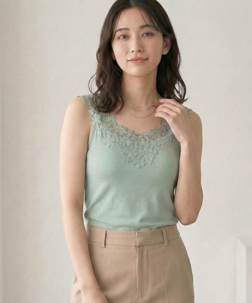 FUNALIVE（ファンアライブ） タンクトップ ノースリーブ 「上品な花柄