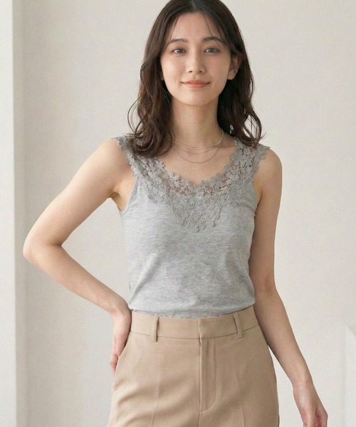 FUNALIVE（ファンアライブ） タンクトップ ノースリーブ 「上品な花柄