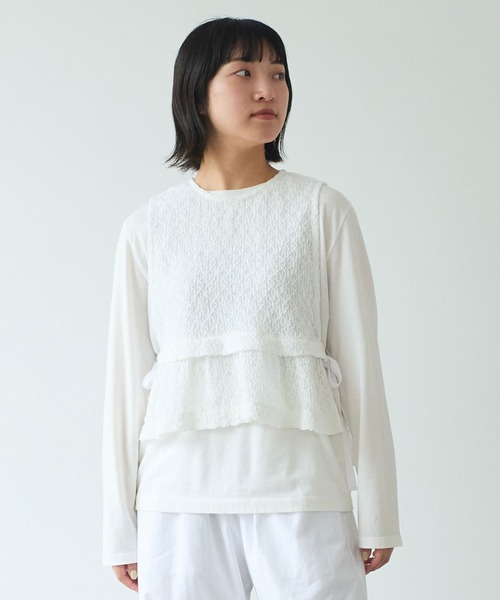 ベスト ジレ ●コットン/カールマイヤー apron ベスト レディース