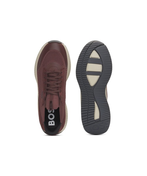 BOSS TTNM EVO ミックスマテリアル レースアップスニーカー BOSS TTNM EVO Trainer Sneakers with Knitted Uppers | Saks