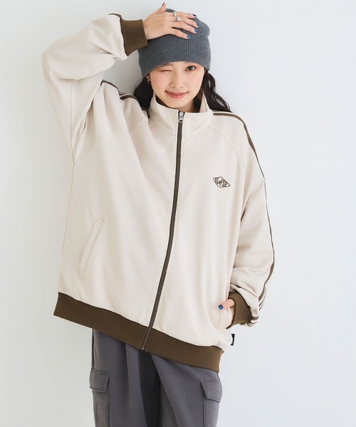 カジュアル野球ジャージ コットンジッパージャケット スポーティ KANGOL SPORT ジャージ 「KANGOL SPORT」サイドライントラック