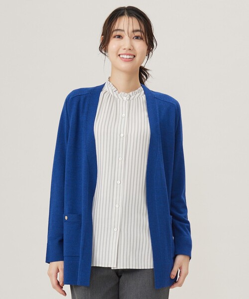 【洗える】KNIT BASIC ロングカーディガン カーディガン 「洗える」KNIT BASIC ロングカーディガン