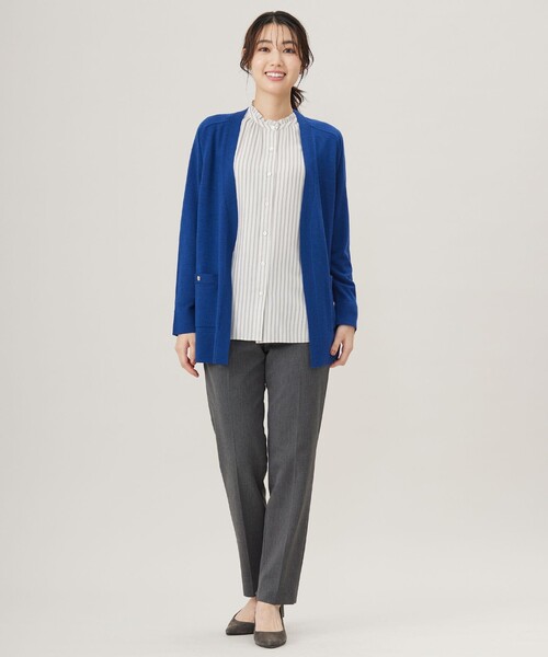 【洗える】KNIT BASIC ロングカーディガン カーディガン 「洗える」KNIT BASIC ロングカーディガン