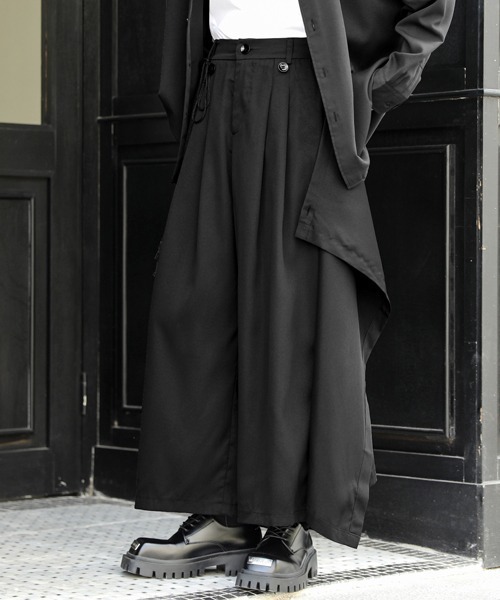 パンツ 「FVLMEN」gimmick skirt ankle pants/ギミック スカート