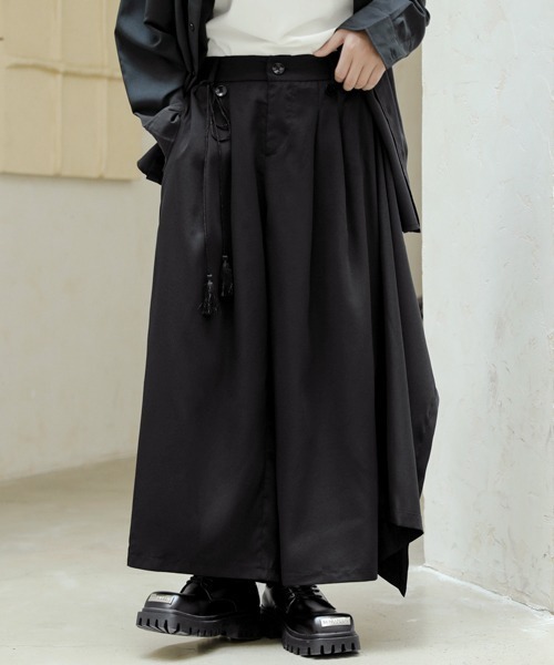 パンツ 「FVLMEN」gimmick skirt ankle pants/ギミック スカート