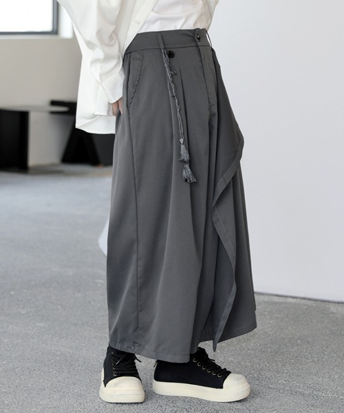 パンツ 「FVLMEN」gimmick skirt ankle pants/ギミック スカート