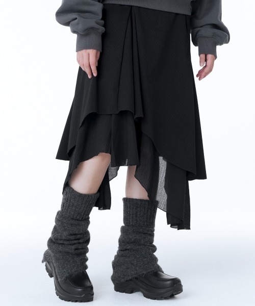 【MISEKI SEOUL】★関税込★アンバランスレイヤードスカート Miseki SEOUL スカート Unbalanced layered skirt : ZOZOTOWN