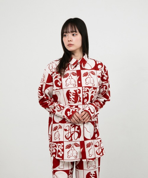 ブラウス シャツ ”FRUIT” kana akiyama コーデュロイシャツ レディース メンズ