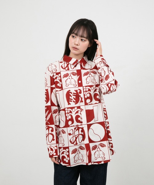 ブラウス シャツ ”FRUIT” kana akiyama コーデュロイシャツ レディース メンズ