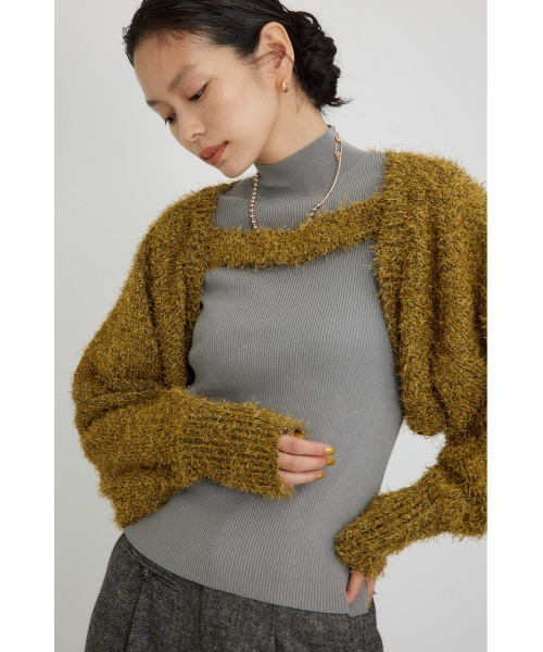 【PLUS】ショートボレロレイヤードセットニット/レディース/トップス ニット  長袖 ブランド AZUL PLUS【SALE】 セール】【PLUS】ショートボレロレイヤードセットニット（ニット