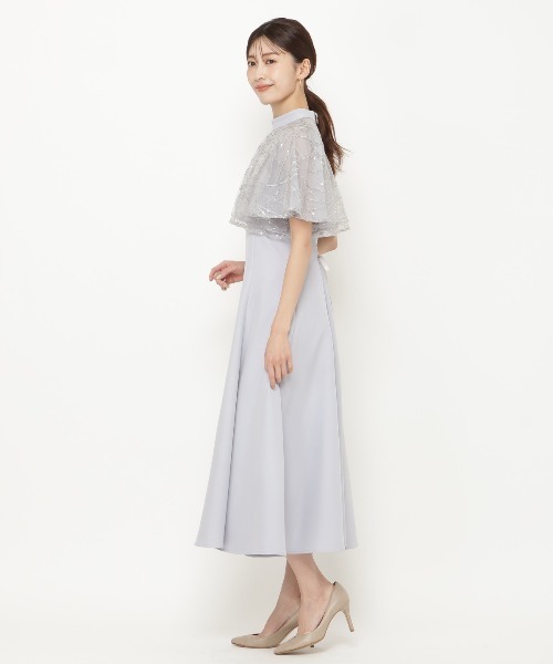 AND COUTURE ドレス スパンコールチュールレイヤードレス