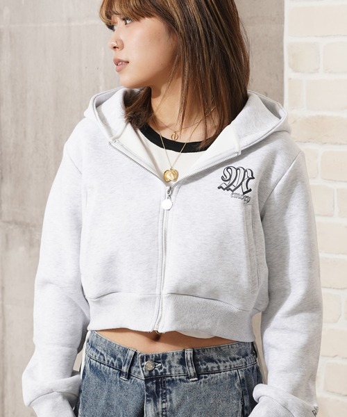 パーカー 「MEMORY」lady's ラインストーン ボンディング ZIPパーカー / Lady's rhinestone bonding ZIP