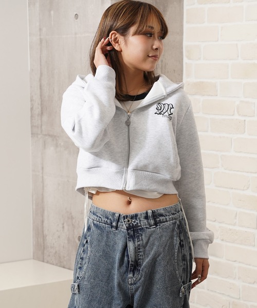 MEMORY パーカー 「MEMORY」lady's ラインストーン ボンディング ZIP