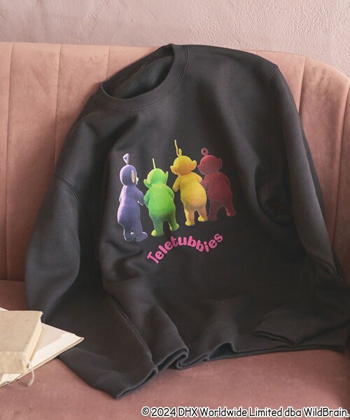 トレーナー スウェット Teletubbies サークルプリントフロントスウェット/テレタビーズ プリントスウェット レディース FREAK'S STORE トレーナー スウェット Teletubbies サークル