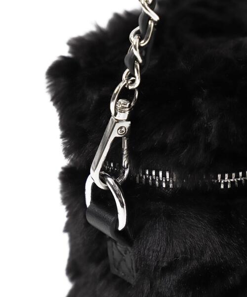 【美品】  VASIC / ヴァジック | 2way ファー バニティ ショルダーバッグ | ブラック | レディース VASIC】2way ショルダーバッグ バケツ ファー レザー 黒 - メルカリ