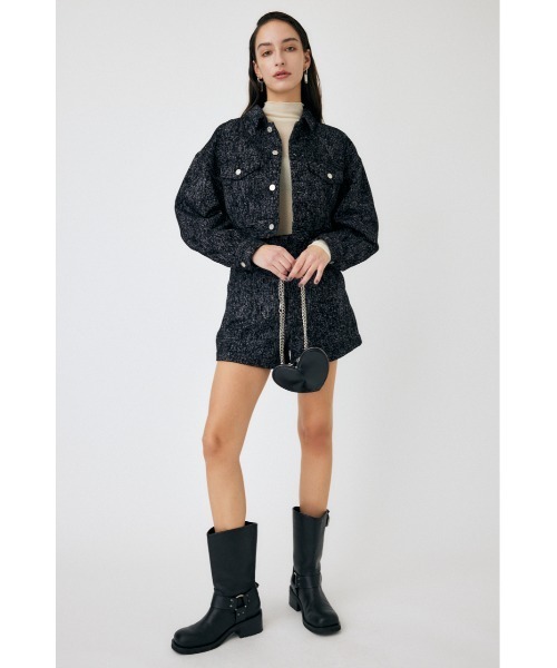 moussy SHORT TWEEDY ジャケット MOUSSY デニムジャケット gジャン 「セットアップ対応」SHORT