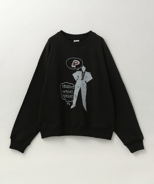 PLAIN PEOPLE スウェットシャツ グレー/ストライプ