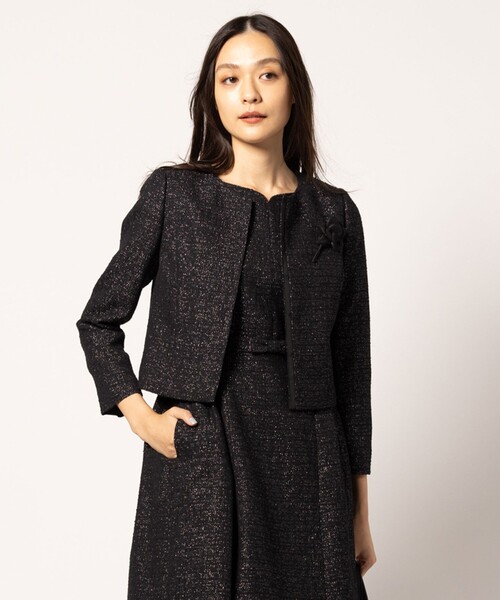 新品TOCCA ノーカラージャケット サイズ0 TOCCA ジャケット ノーカラージャケット FIRST SPRINGS